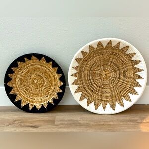 Artisan handcrafted African baskets wall art (set of 2) NWOT - Pottery Barn